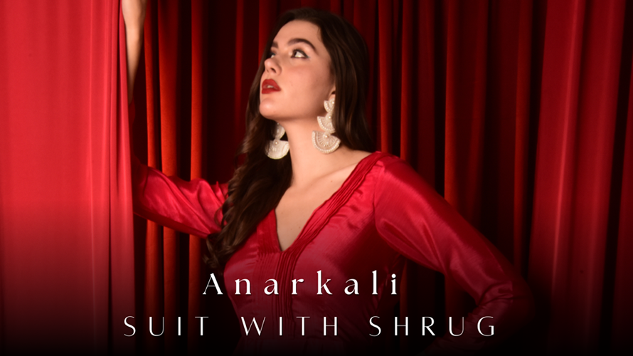 Laalzari’s Anarkali Suit with Shrug: The Perfect Blend of Tradition and Trend