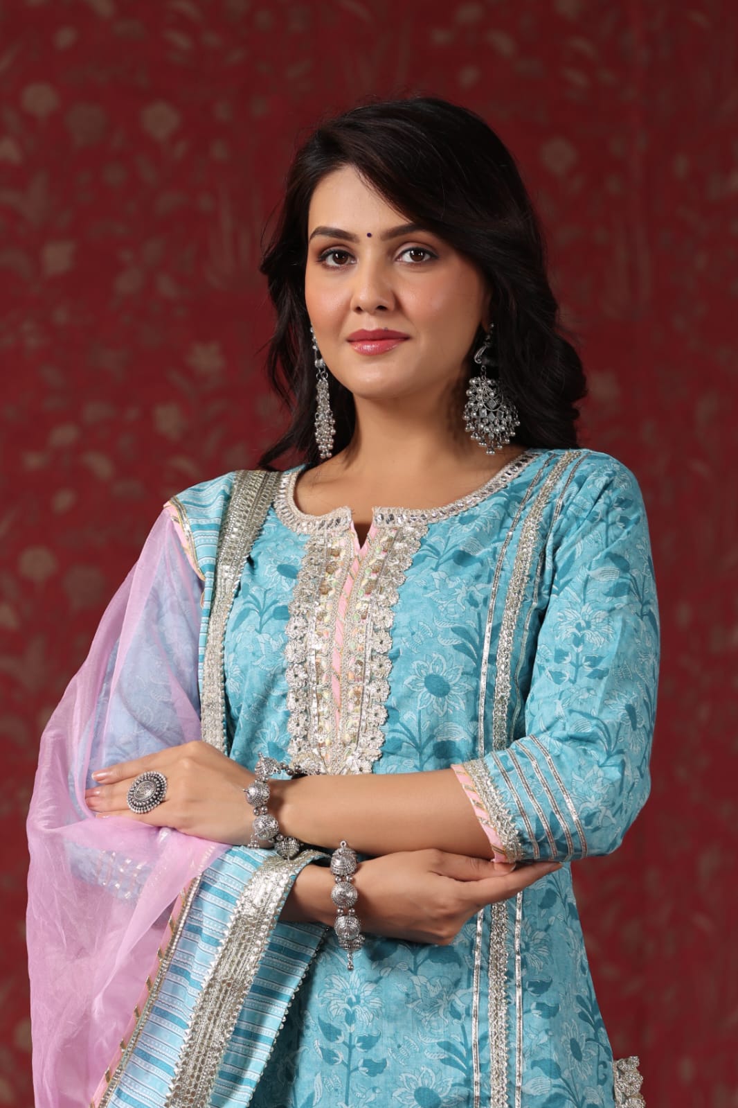 LUXURY COTTON SHARARA WITH GOTA