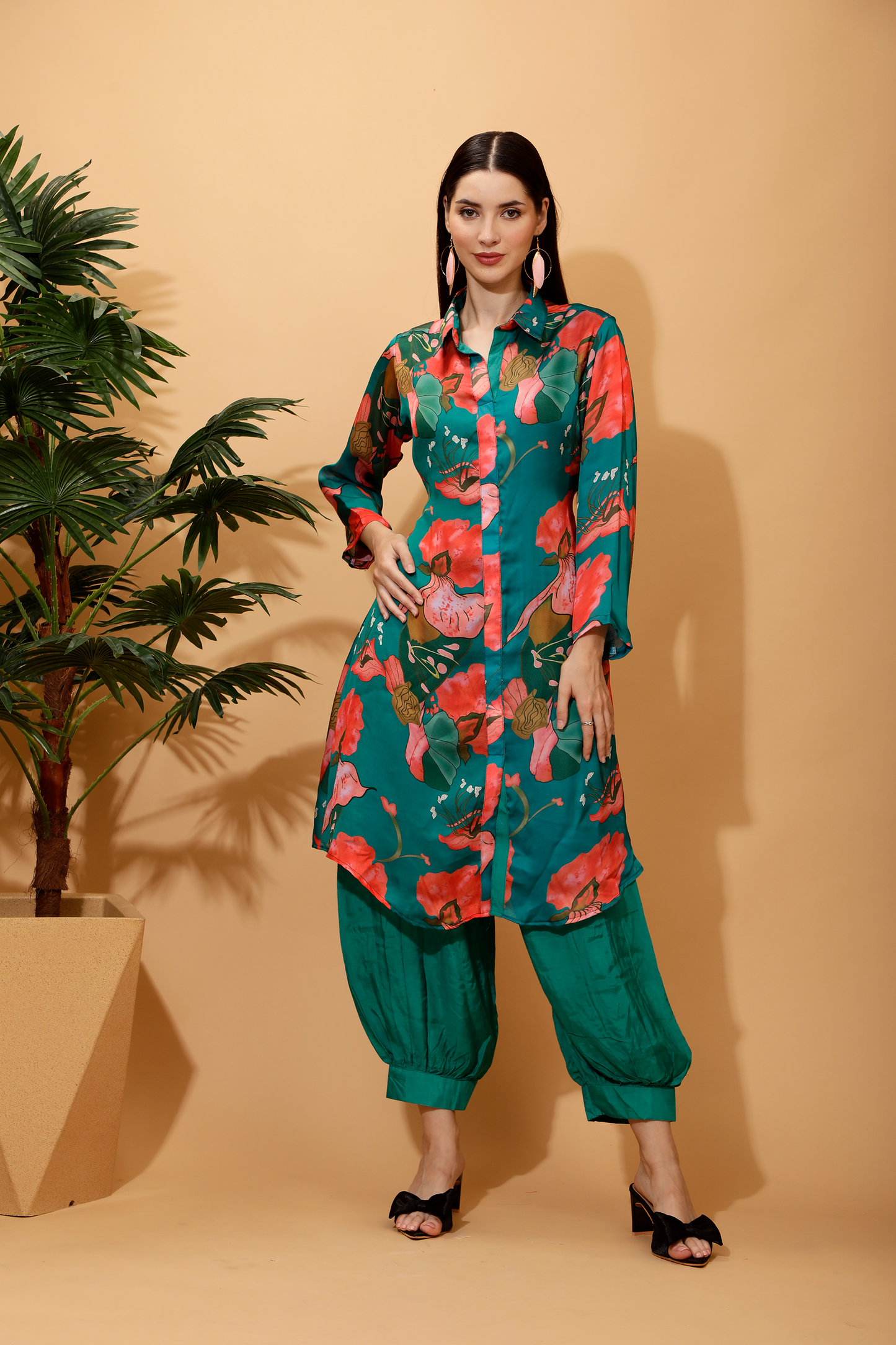 Green Printed Co-ord Set