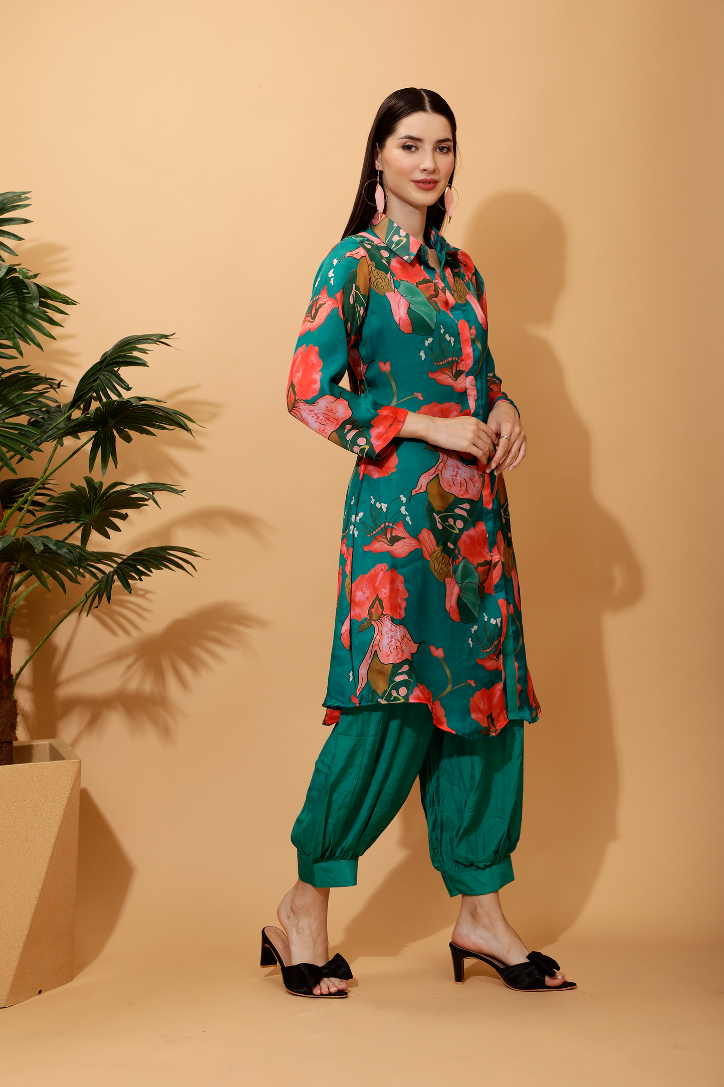 Green Printed Co-ord Set