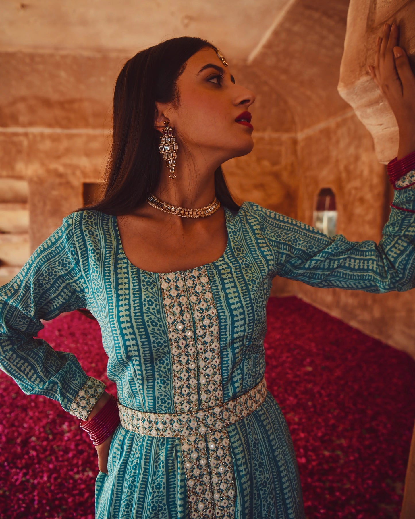 Aqua Hues Front Slit Kurti