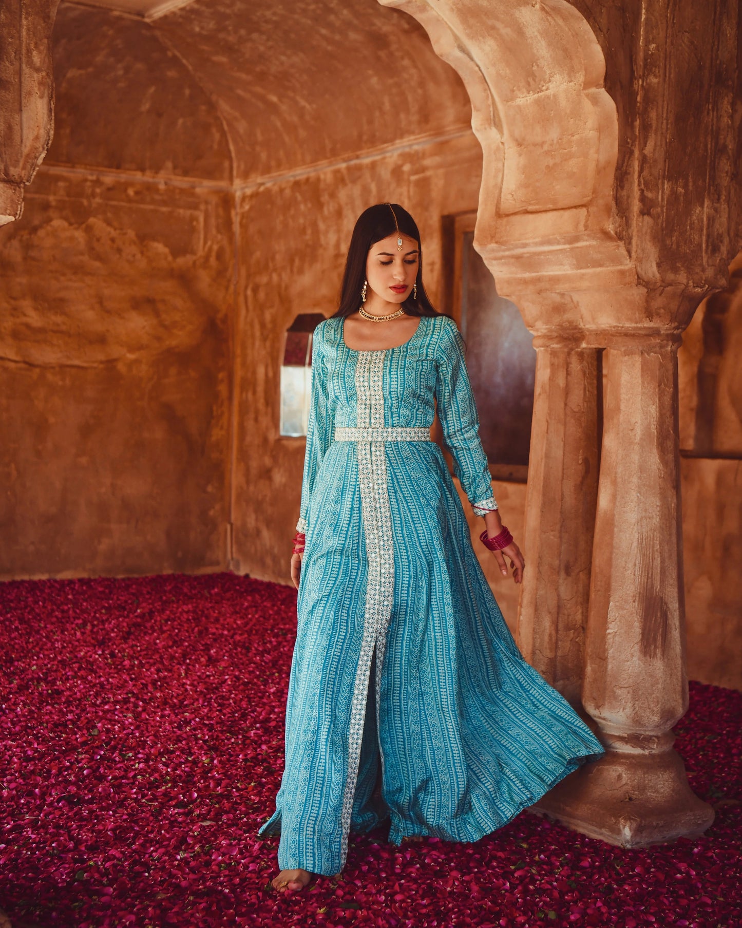 Aqua Hues Front Slit Kurti