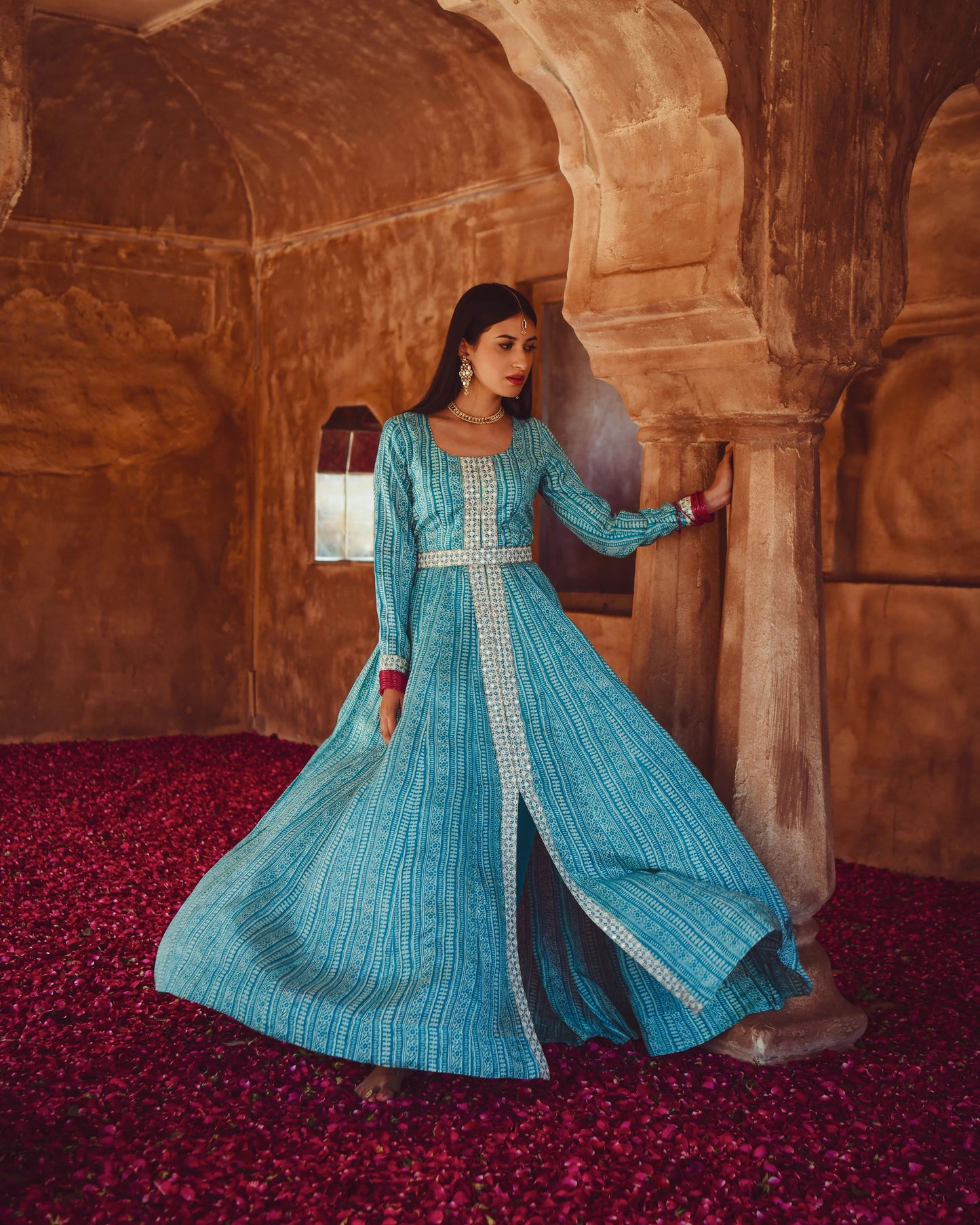 Aqua Hues Front Slit Kurti