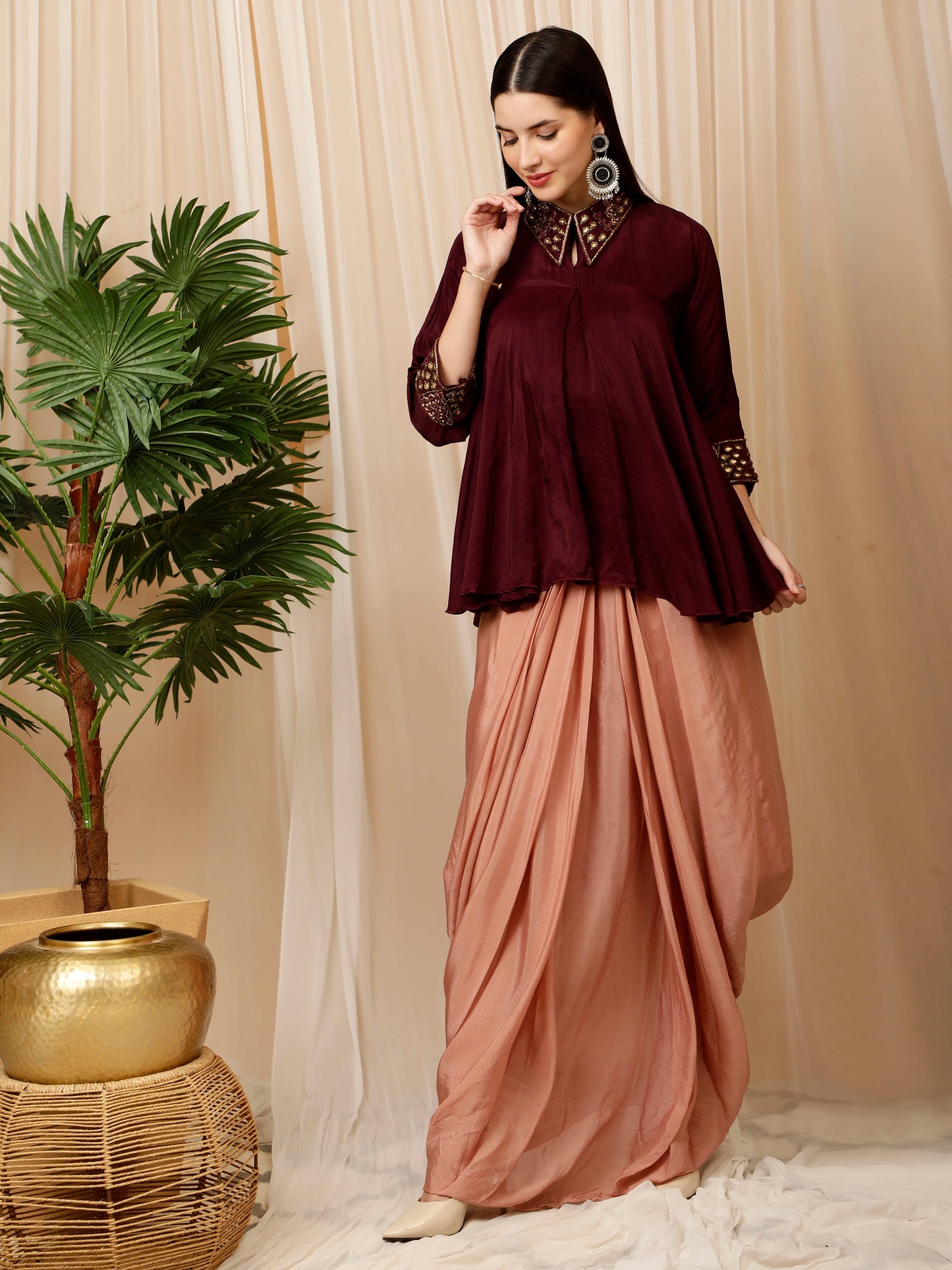 Earthy hues Indo Western Outfit