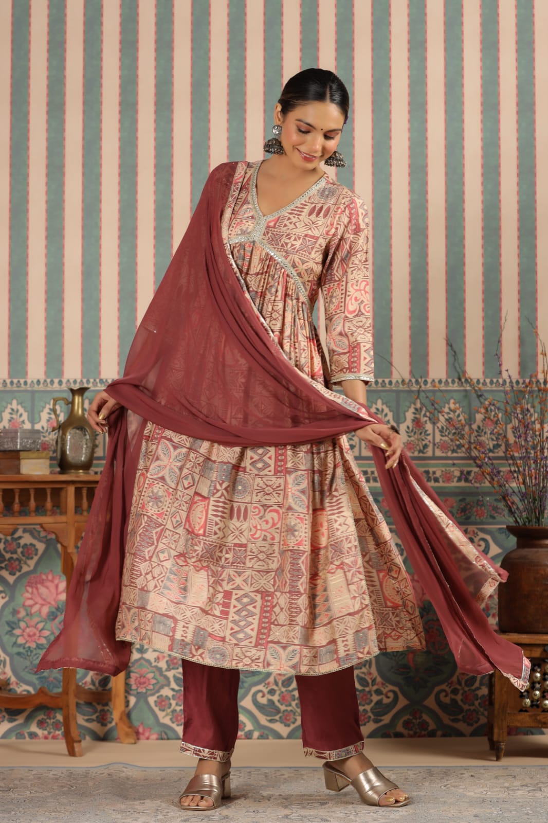 MUSLIN KURTI WITH PANT AND DUPATTA