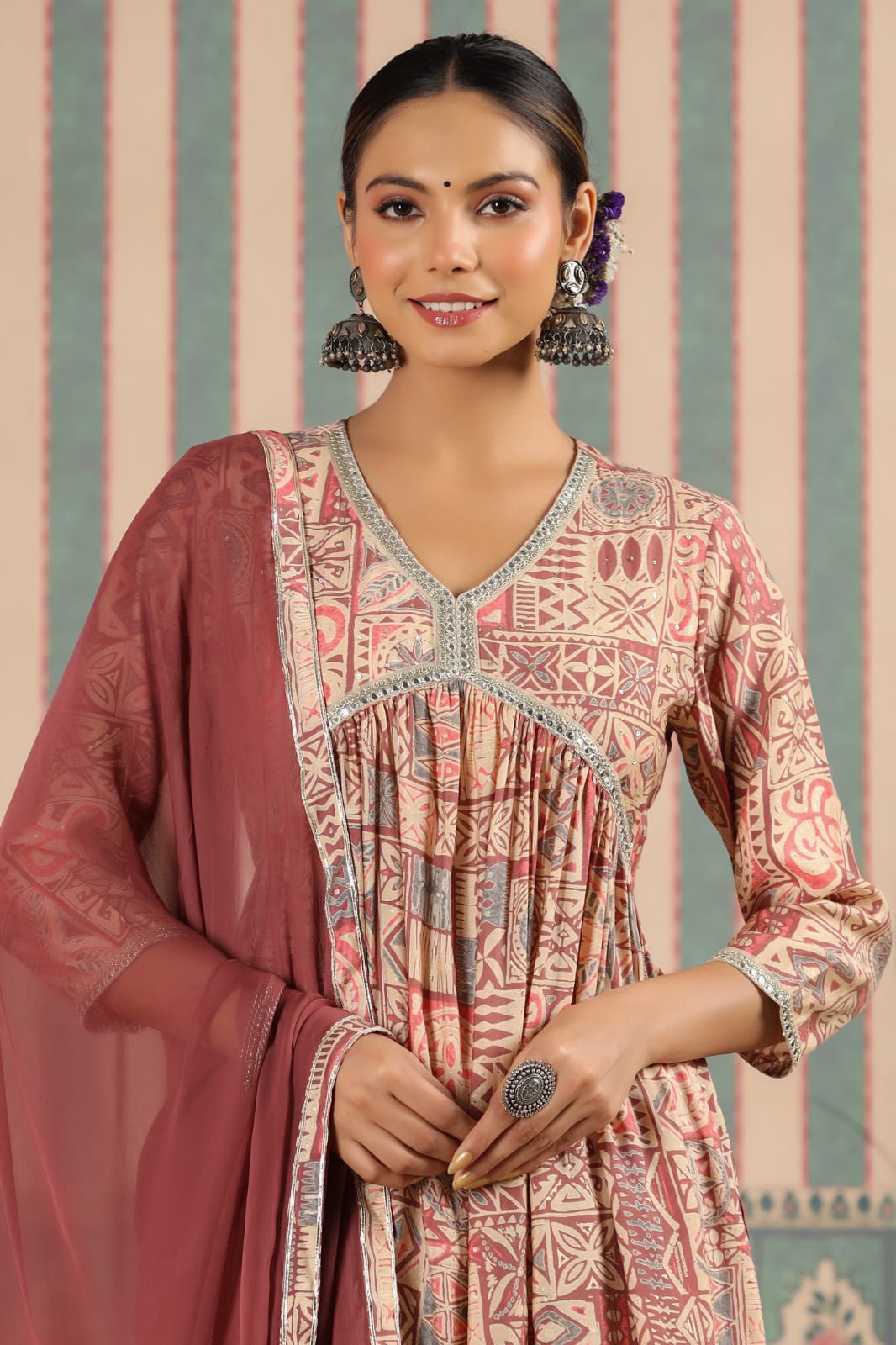 MUSLIN KURTI WITH PANT AND DUPATTA