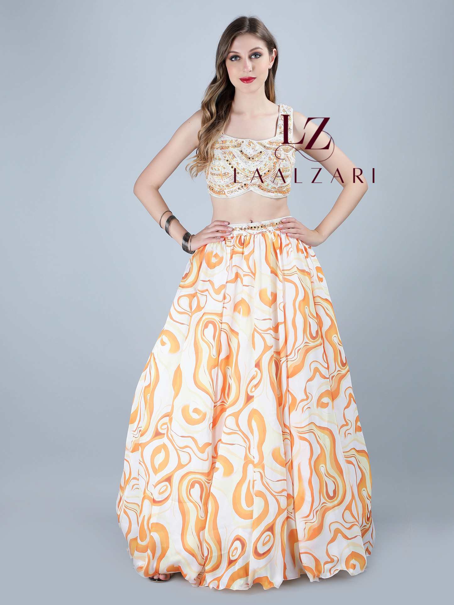 Sunlight shines crop top skirt