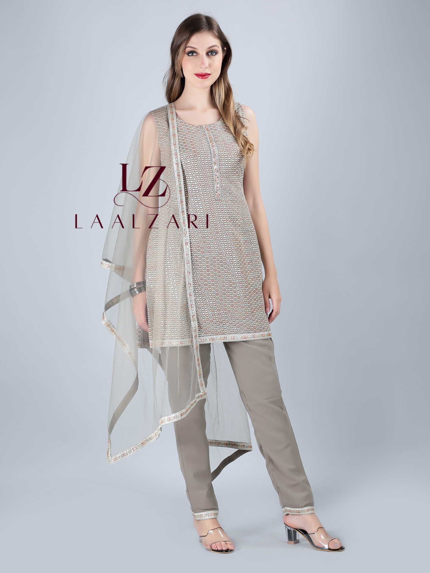 Classic Grey Kurti With Pants