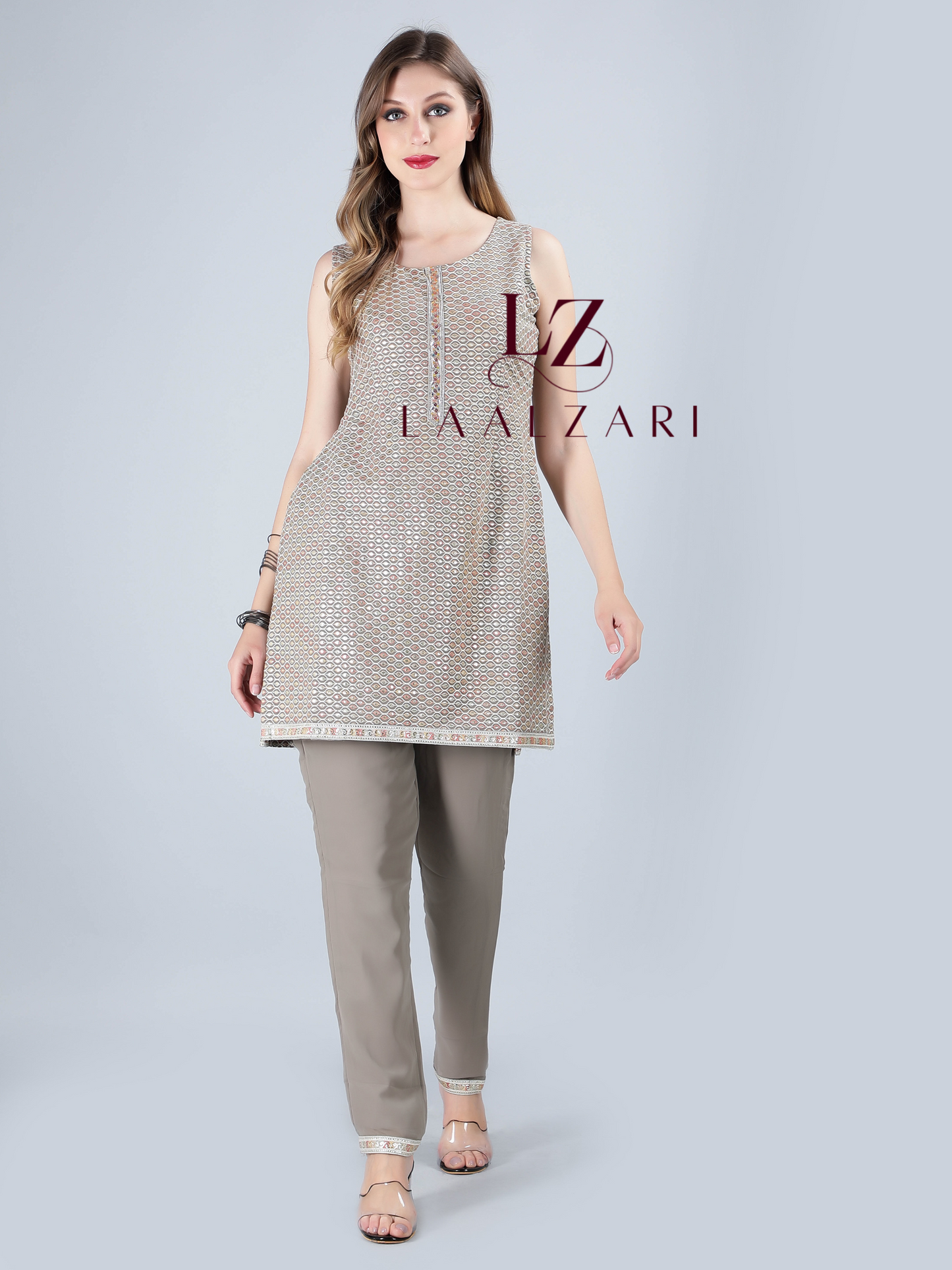 Classic Grey Kurti With Pants