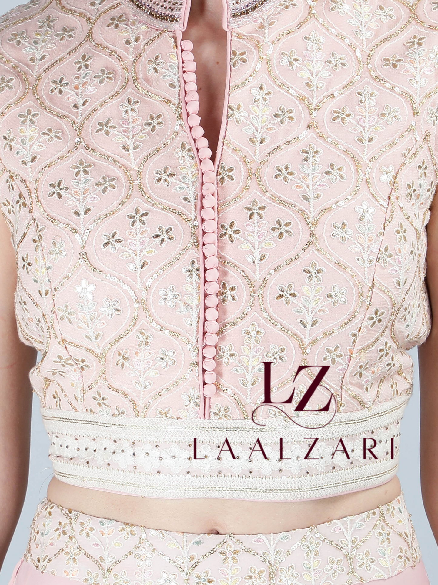 Pretty pink crop top palazo