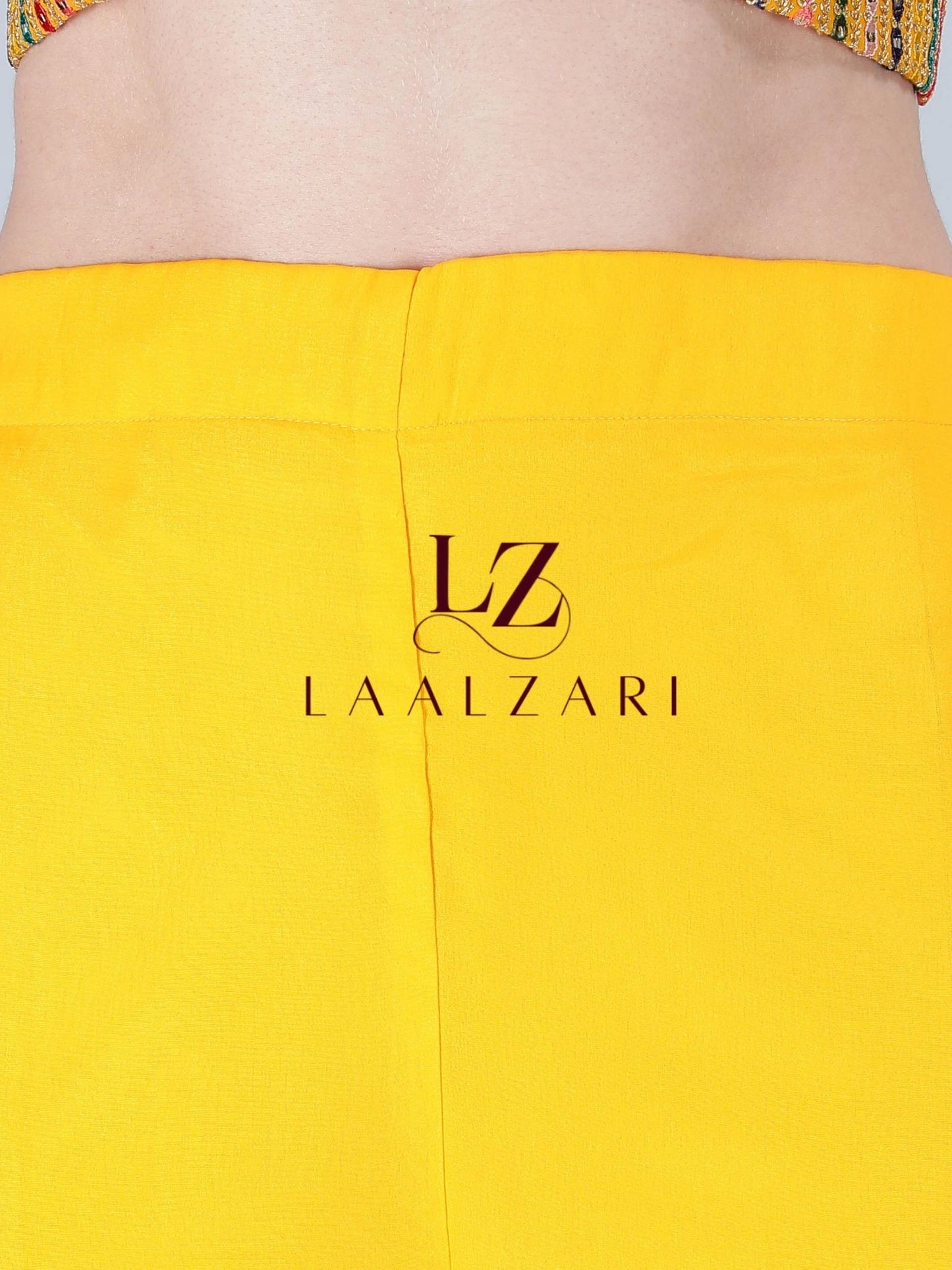 Mustard Crop Top With Sharara And Shrug