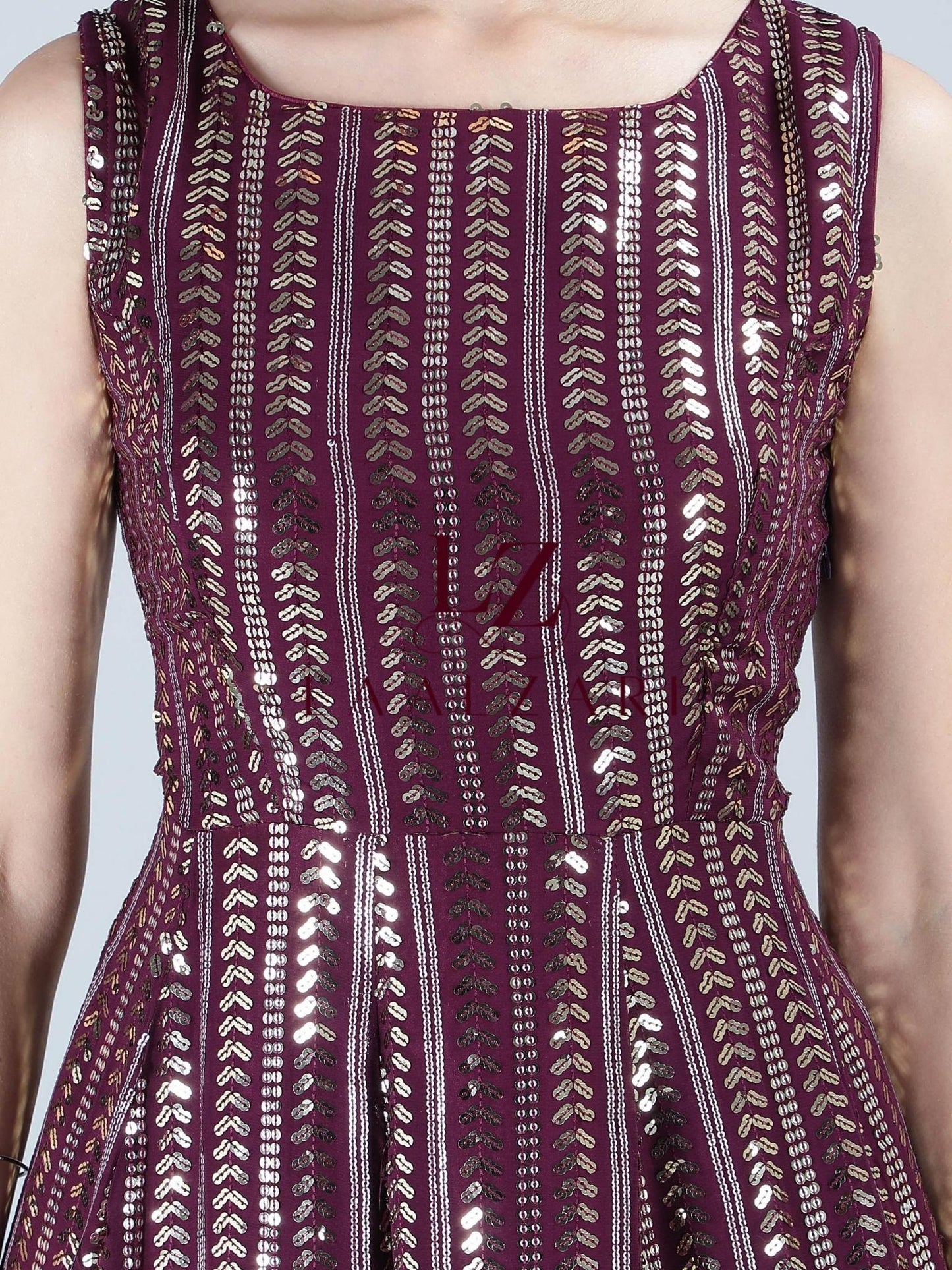 wine peplum top with sharara