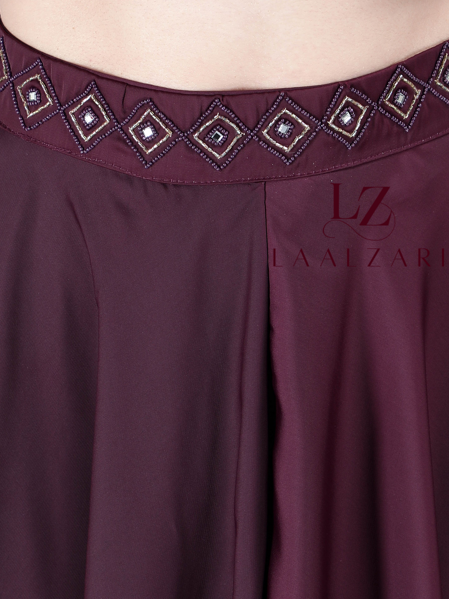 Mulberry hues crop top with palazo