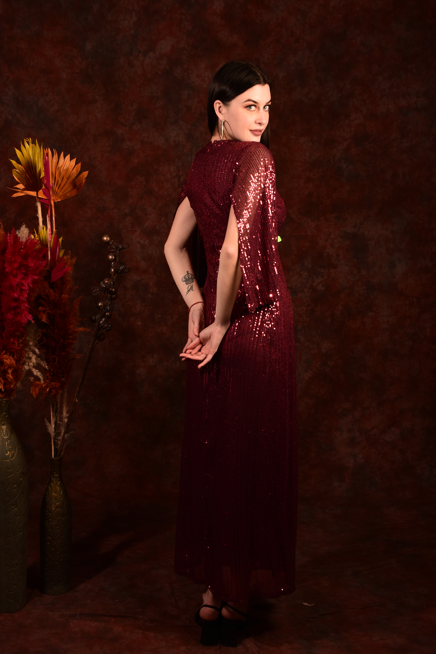 Sequence fitted gown