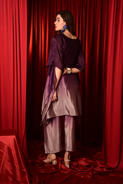 PURPLE OMBRE KAFTAN CO-ORD SET