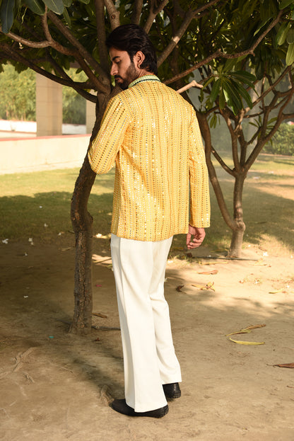 MIRROR EMBROIDERED SHORT KURTA WITH PANTS