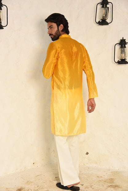 YELLOW OMBRE KURTA SET