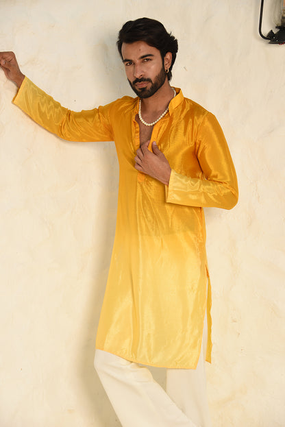 YELLOW OMBRE KURTA SET