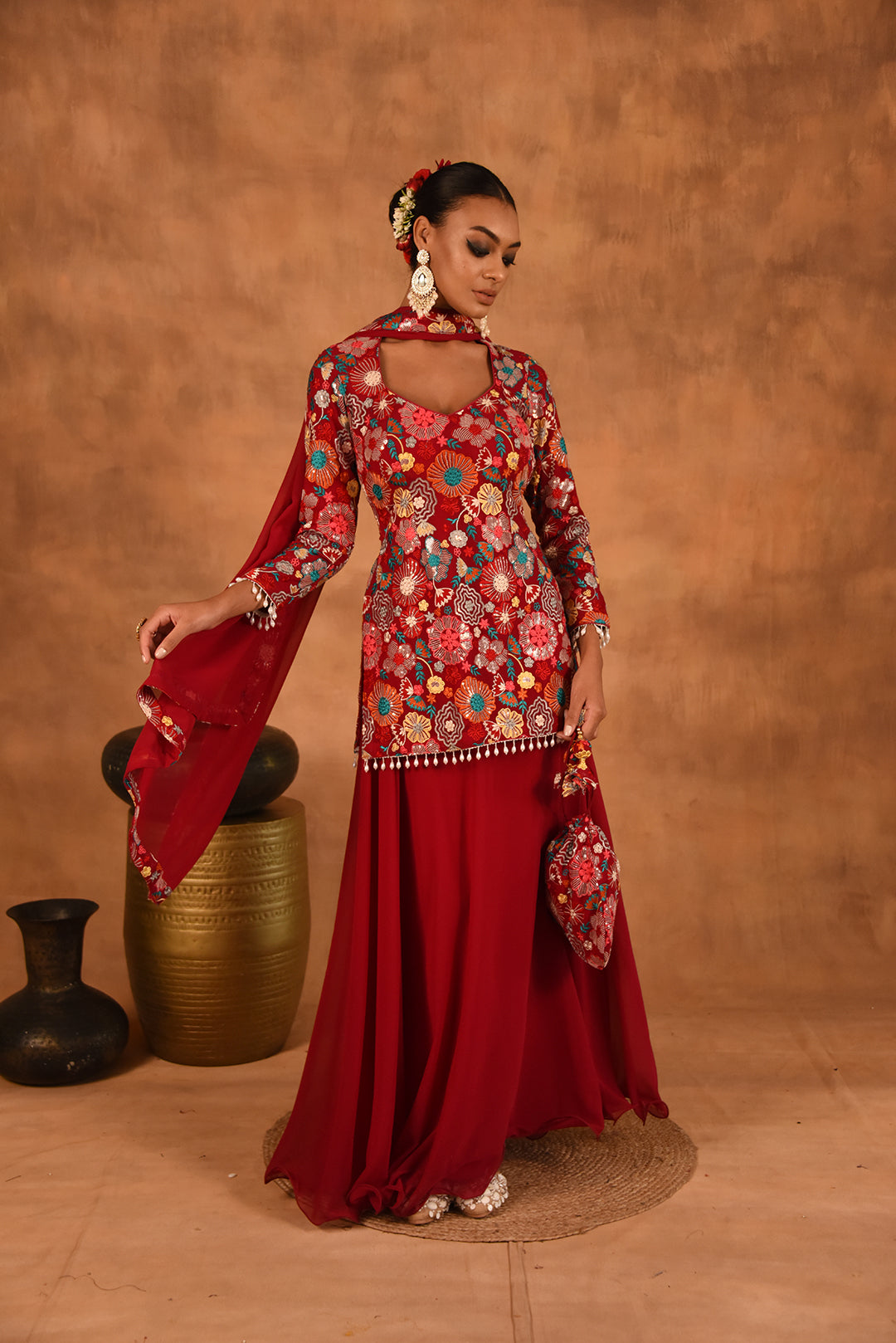 short kurti skirt dress Short Kurti With Skirt Party Wear