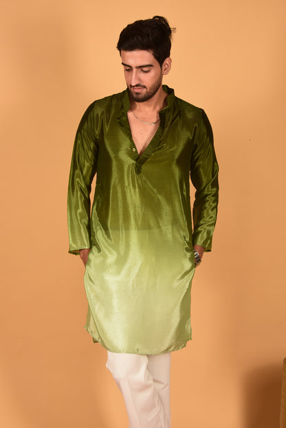 GREEN OMBRE KURTA SET WITH PANTS