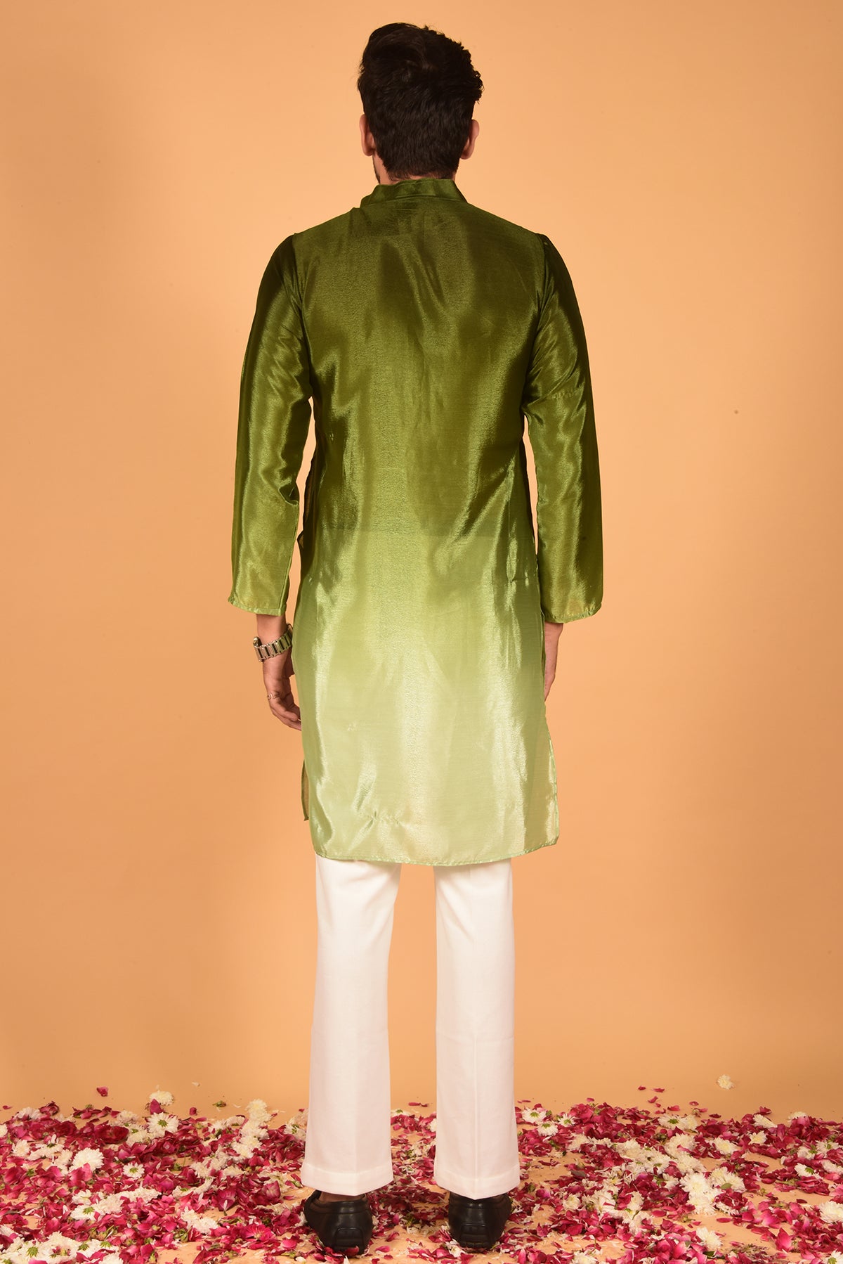 GREEN OMBRE KURTA SET WITH PANTS