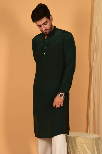 FOREST GREEN KURTA SET WITH PANTS