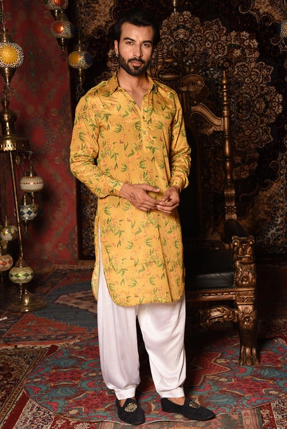 CHINNON PRINTED PATHANI KURTA SET