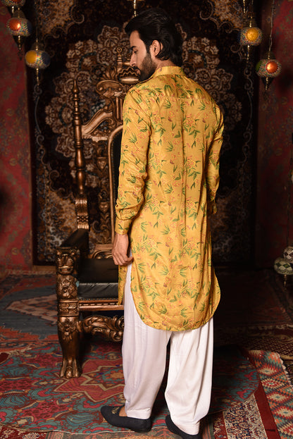 CHINNON PRINTED PATHANI KURTA SET