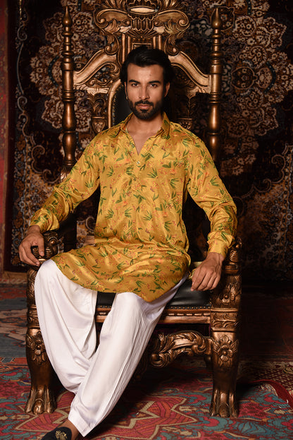 CHINNON PRINTED PATHANI KURTA SET