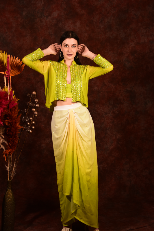 Indian gowns with short 2025 jacket