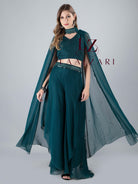 crop top palazzo set