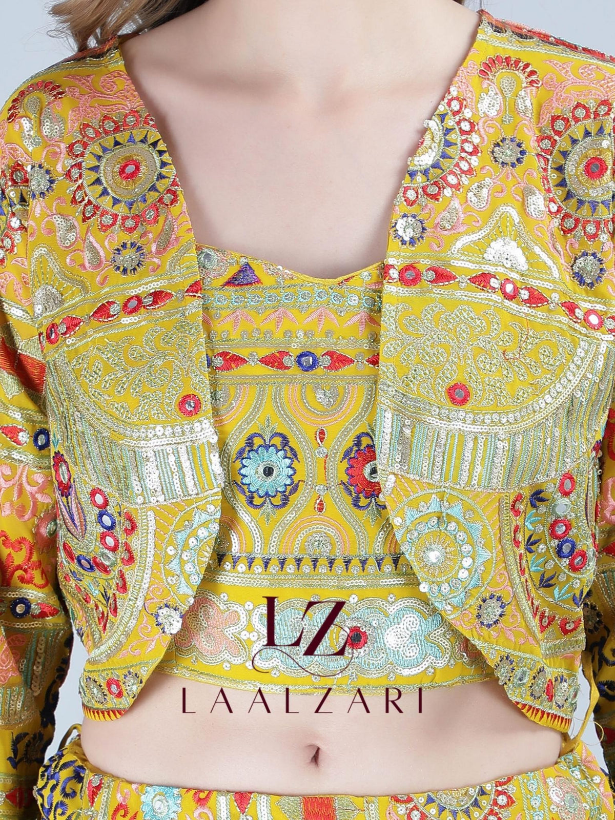 lehenga with shrug 
