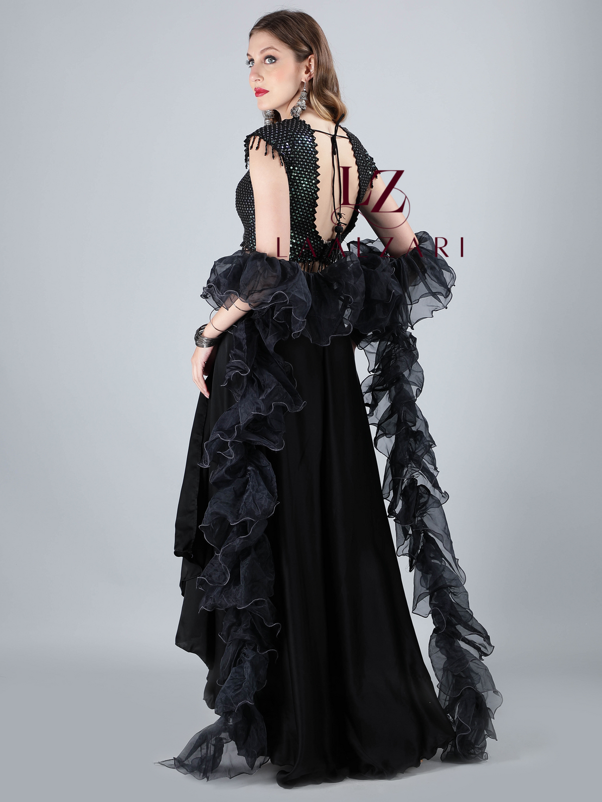 designer back blouse