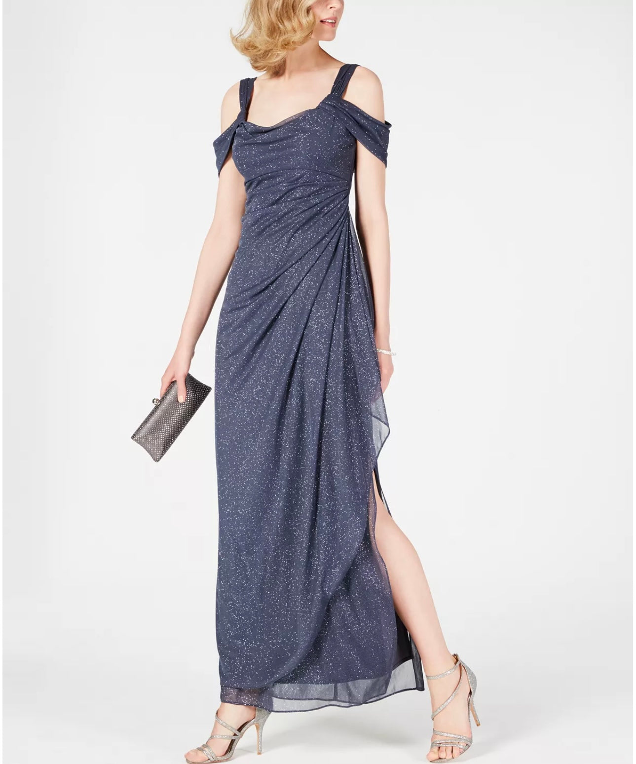 Women's Off-The-Shoulder-Knit Gown